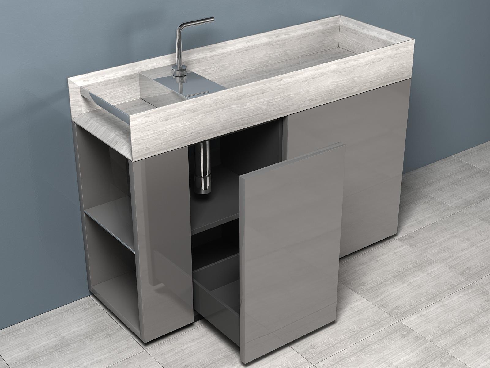 Italian Salvatori Onsen Cabinet Basin & Sink by Rodolfo Dordoni For Sale