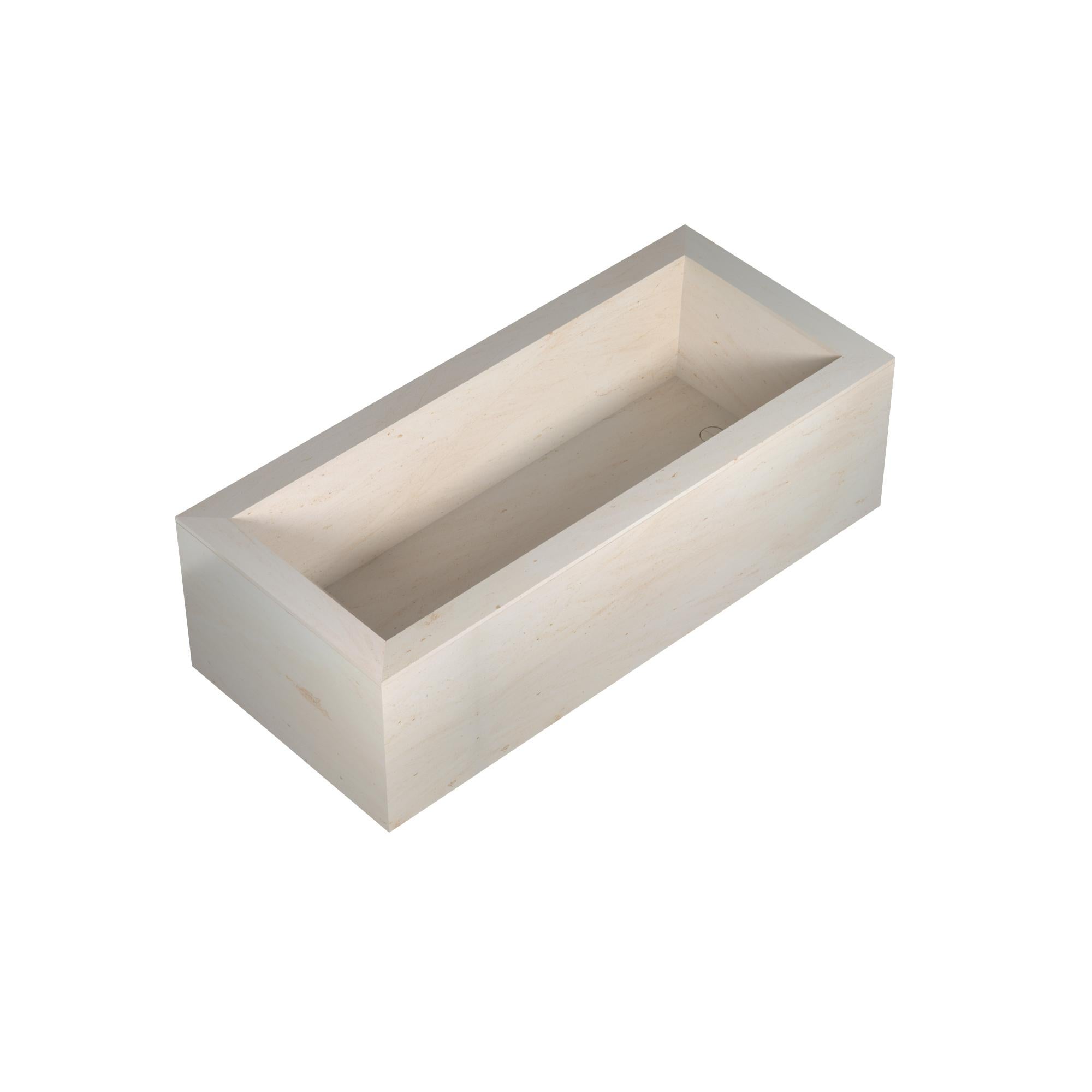 Completely wrapped in natural stone, the Oyster bathtub could be described as a “design your own tub”.

With its beautifully simple structure, clean lines and 16 possible combinations of finish, it is the perfect starting point for a total look