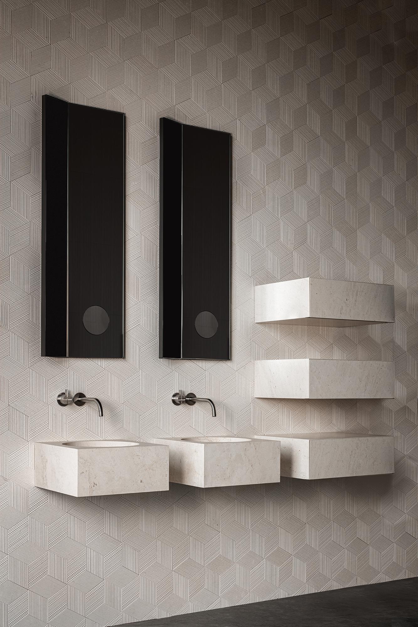 Salvatori Rectangular Archimede Mirror w/ Gun-Metal Steel Frame by ...