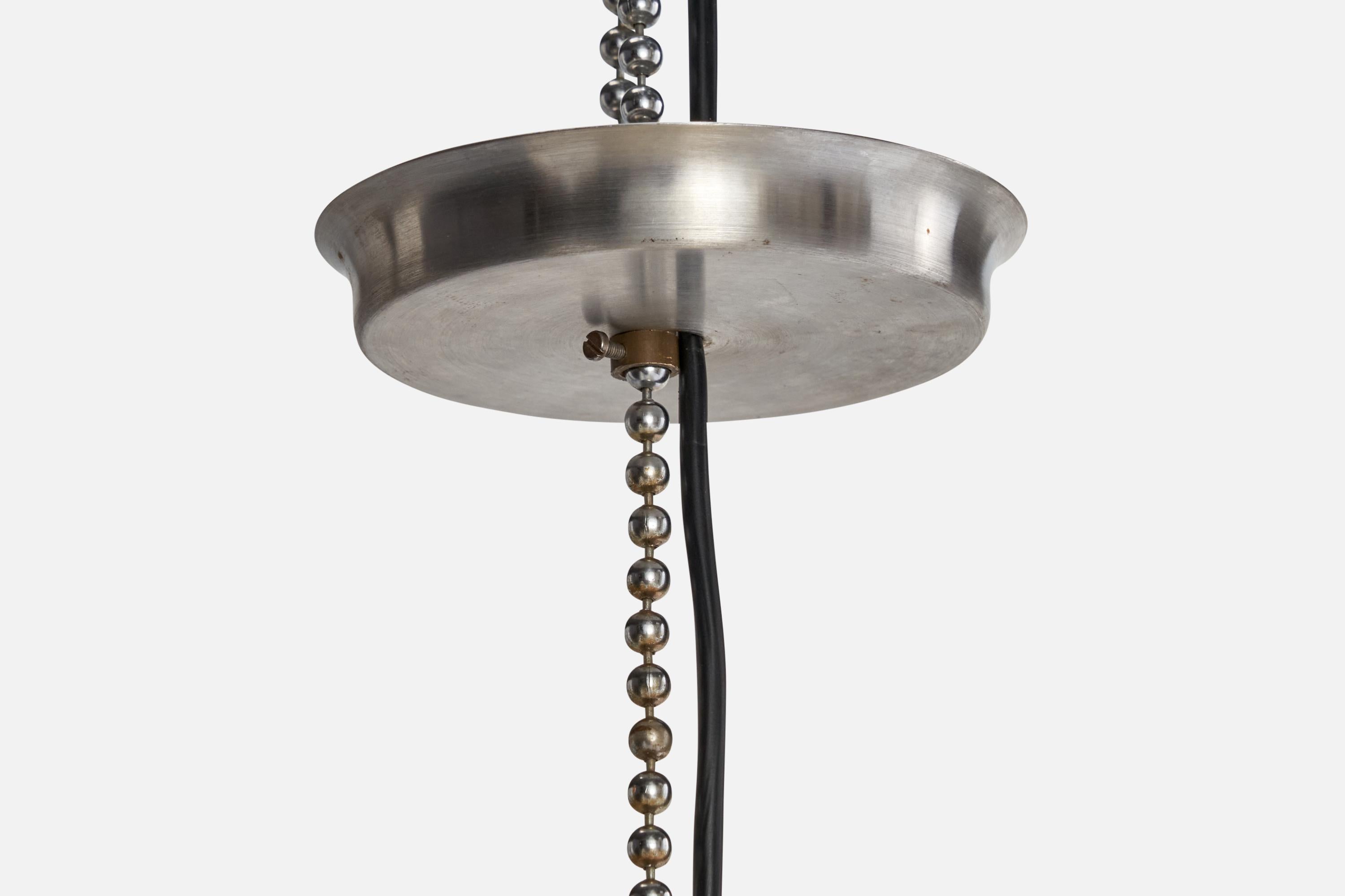 Salvatorre Gregorietti, Pendant Light, Metal, Fiberglass, Italy, 1960s For Sale 4