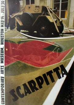 Retro 1980 Salvatorre Scarpitta 'Contemporary Arts Museum' Modernism Green, Brown, Red 