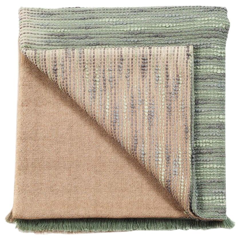 Salvia Queen Coverlet / Bedspread Hand-woven Artisanal Ombre Dyed in Soft Merino