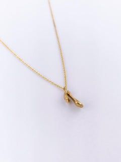 Salvia Pendant in 24K Gold-Plated Bronze by xMartaja