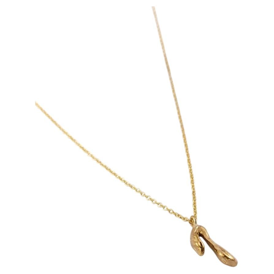 Colgante Salvia de bronce chapado en oro de 24 quilates by xMartaja