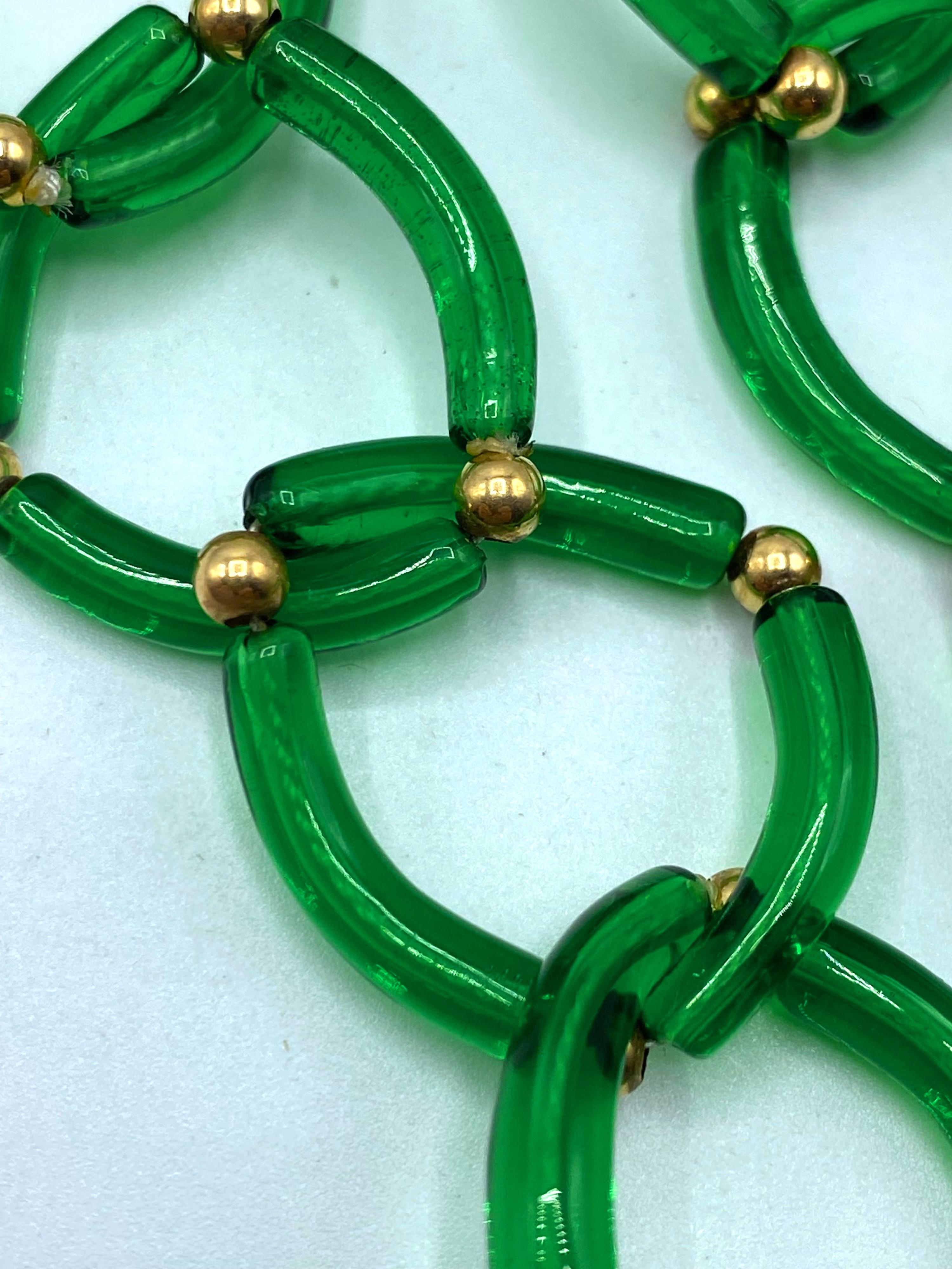 Salviati Collier à maillons en verre de Murano des années 1960 Bon état à New York, NY