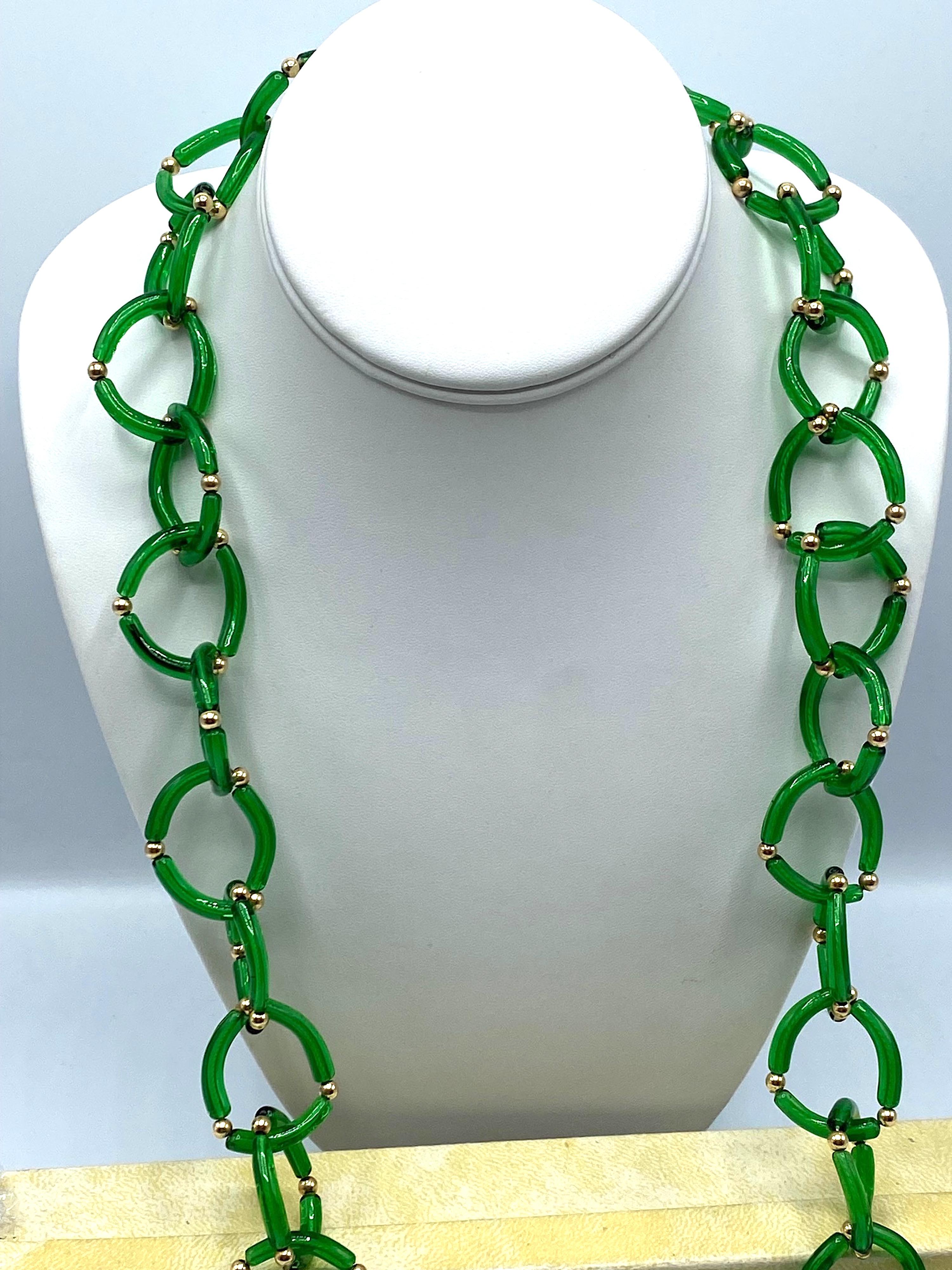 Salviati Collier à maillons en verre de Murano des années 1960 5