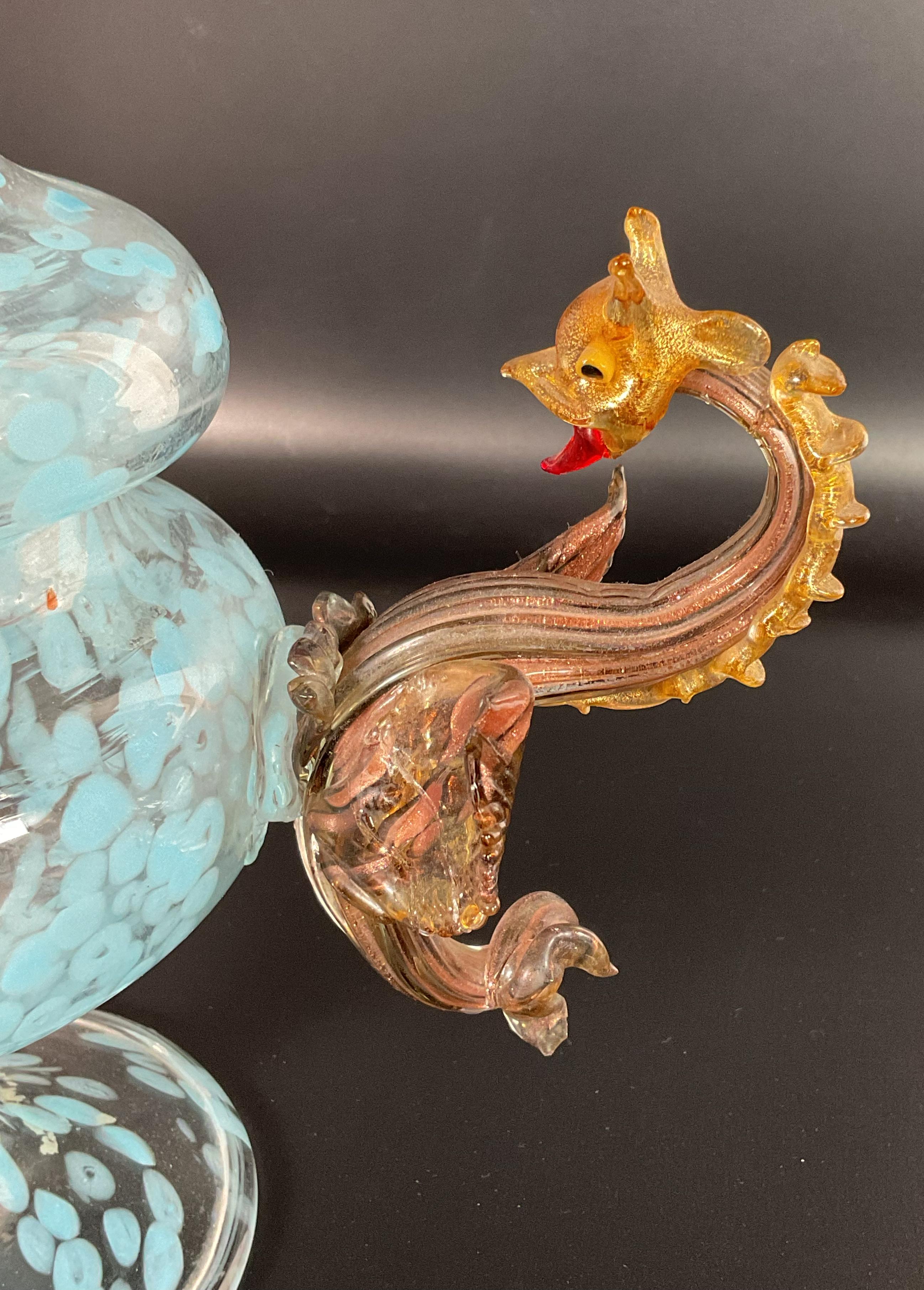 Italian Salviati, Blown Glass Cup with Lid - Murano, early 20th century For Sale