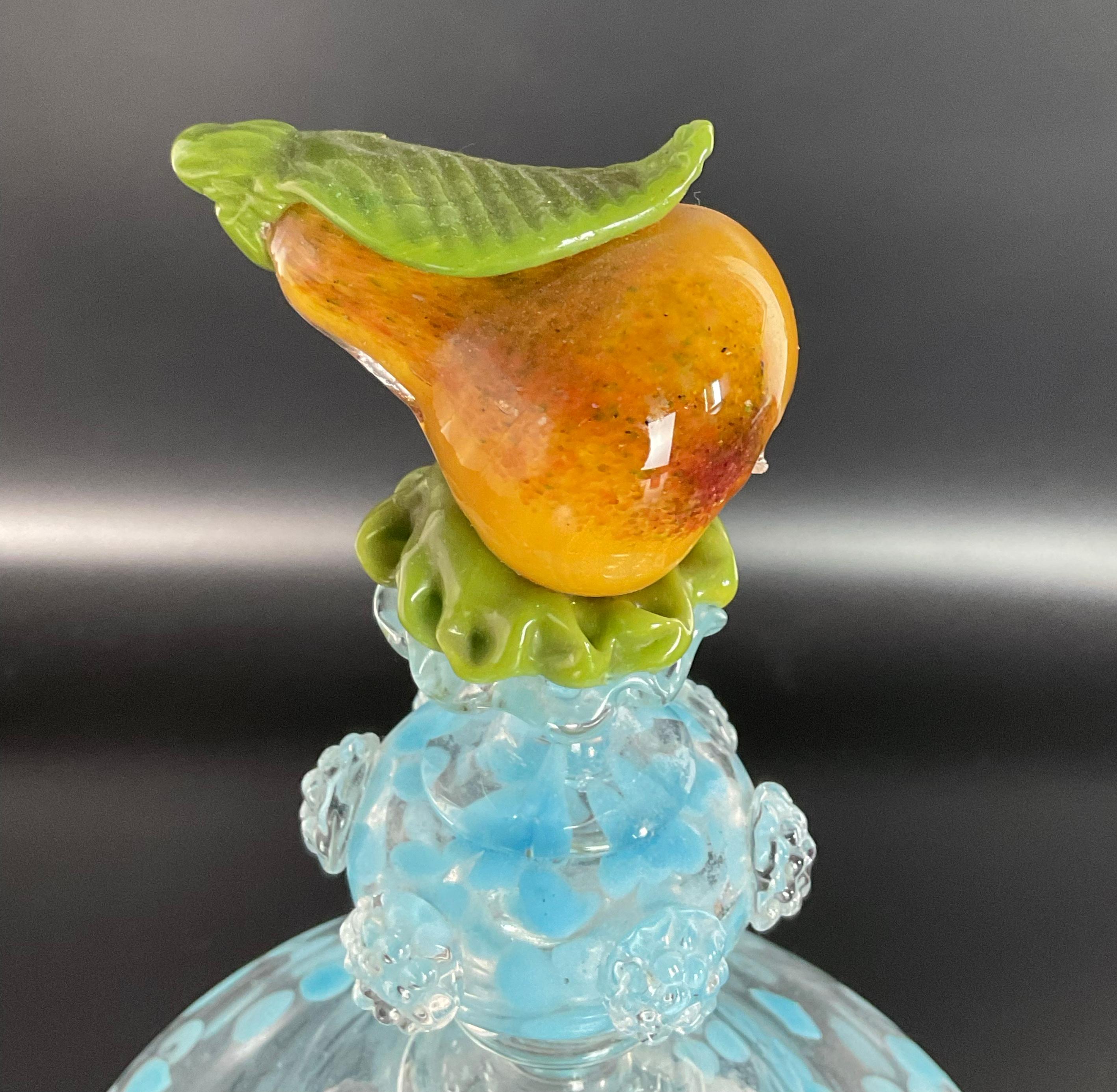 20th Century Salviati, Blown Glass Cup with Lid - Murano, early 20th century For Sale