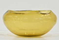 Salviati Italian Organic Amber Gold Murano Art Glass Centerpiece, 1970s