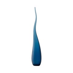Salviati Large Aria Vase in Blue Glass by Renzo Stellon