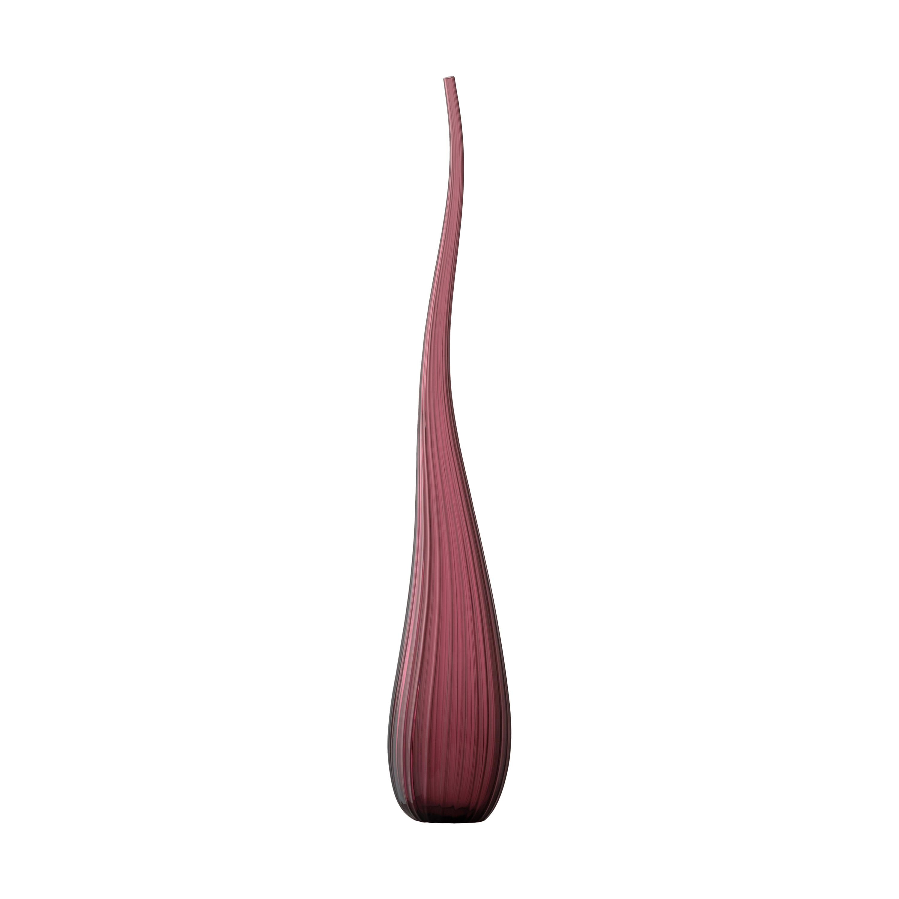 Salviati Large Aria Vase in Maroon Glass by Renzo Stellon For Sale