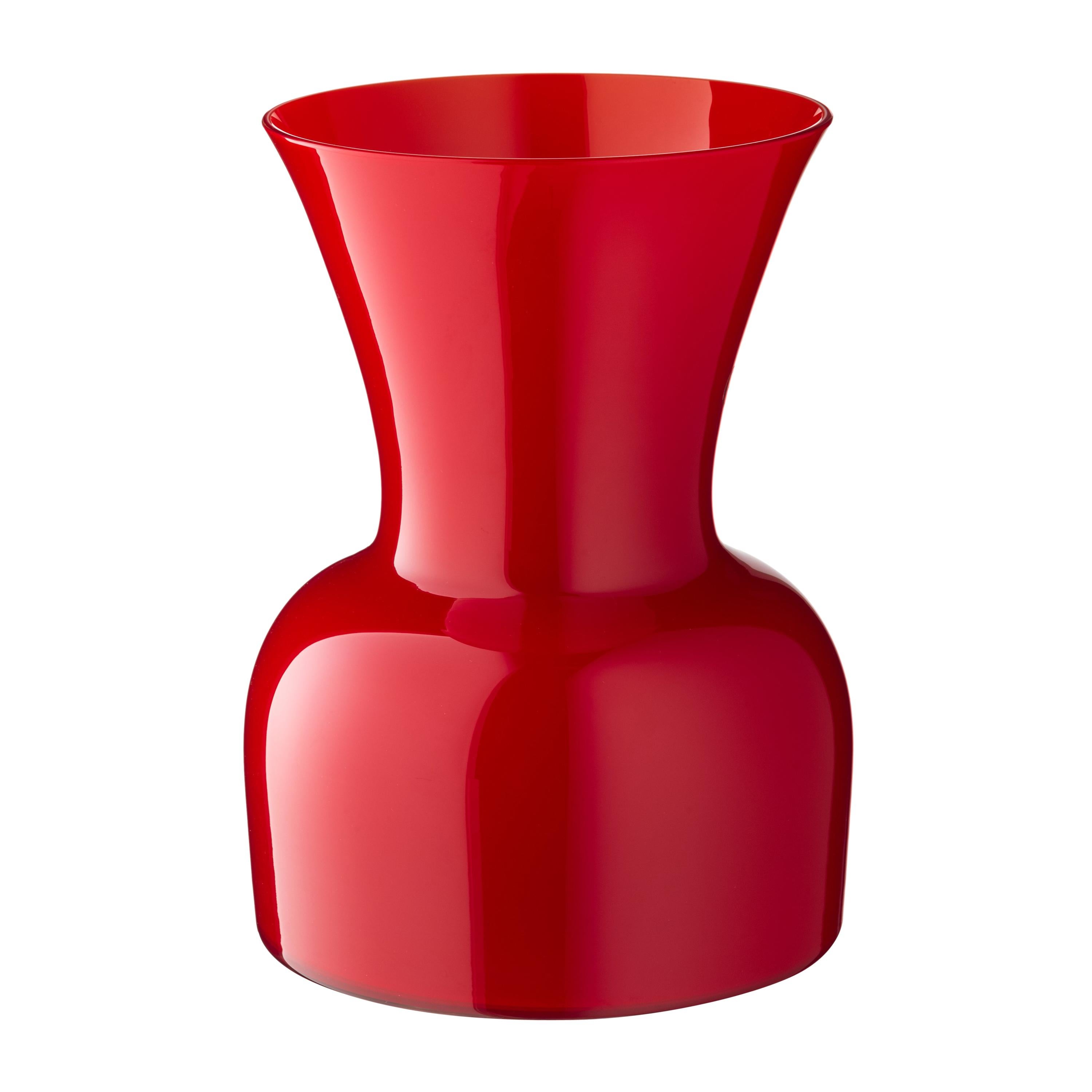 Salviati Large Daisy Profili Vase in Red by Anna Gili im Angebot