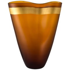 Salviati Large Pizzicati Vase in Brown by Norberto Morett
