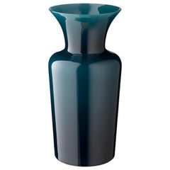 Salviati Large Sword Lily Profili Vase in Peacock Green by Anna Gili