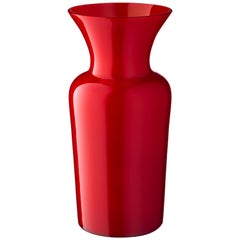 Salviati Large Sword Lily Profili Vase in Red by Anna Gili