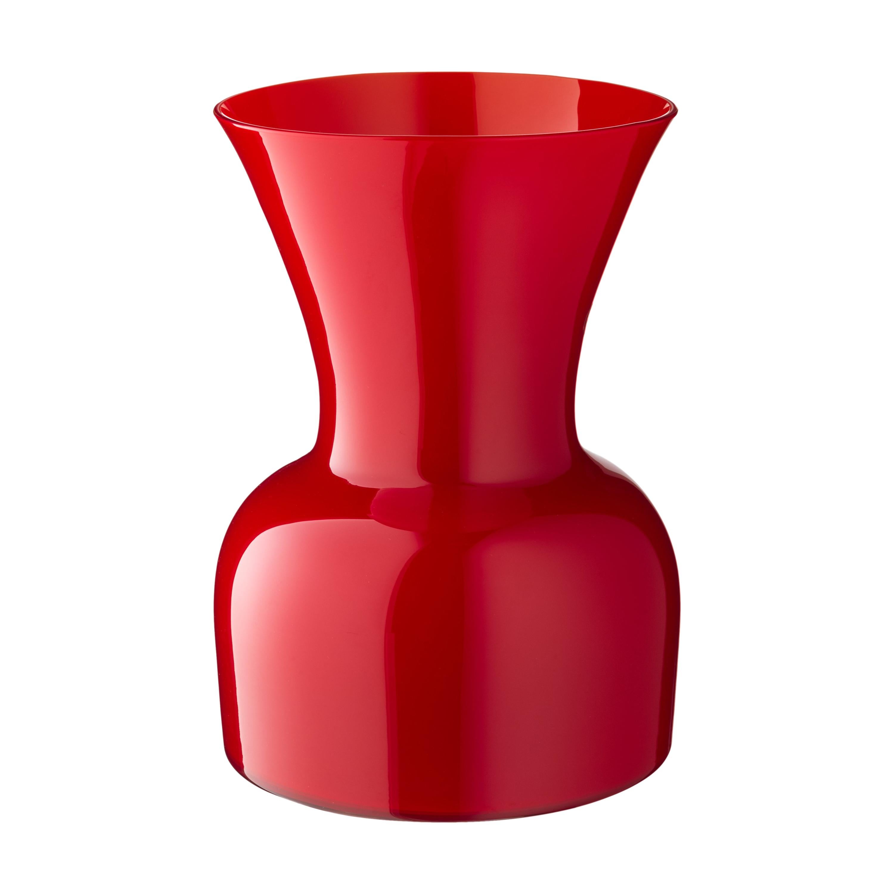 Salviati Medium Daisy Profili Vase in Red by Anna Gili im Angebot