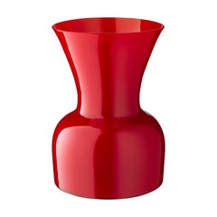 Salviati Medium Daisy Profili Vase in Red by Anna Gili