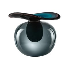 Salviati Medium Nereidi Vase in Gray and Peacock Green by Allegri & Fogale