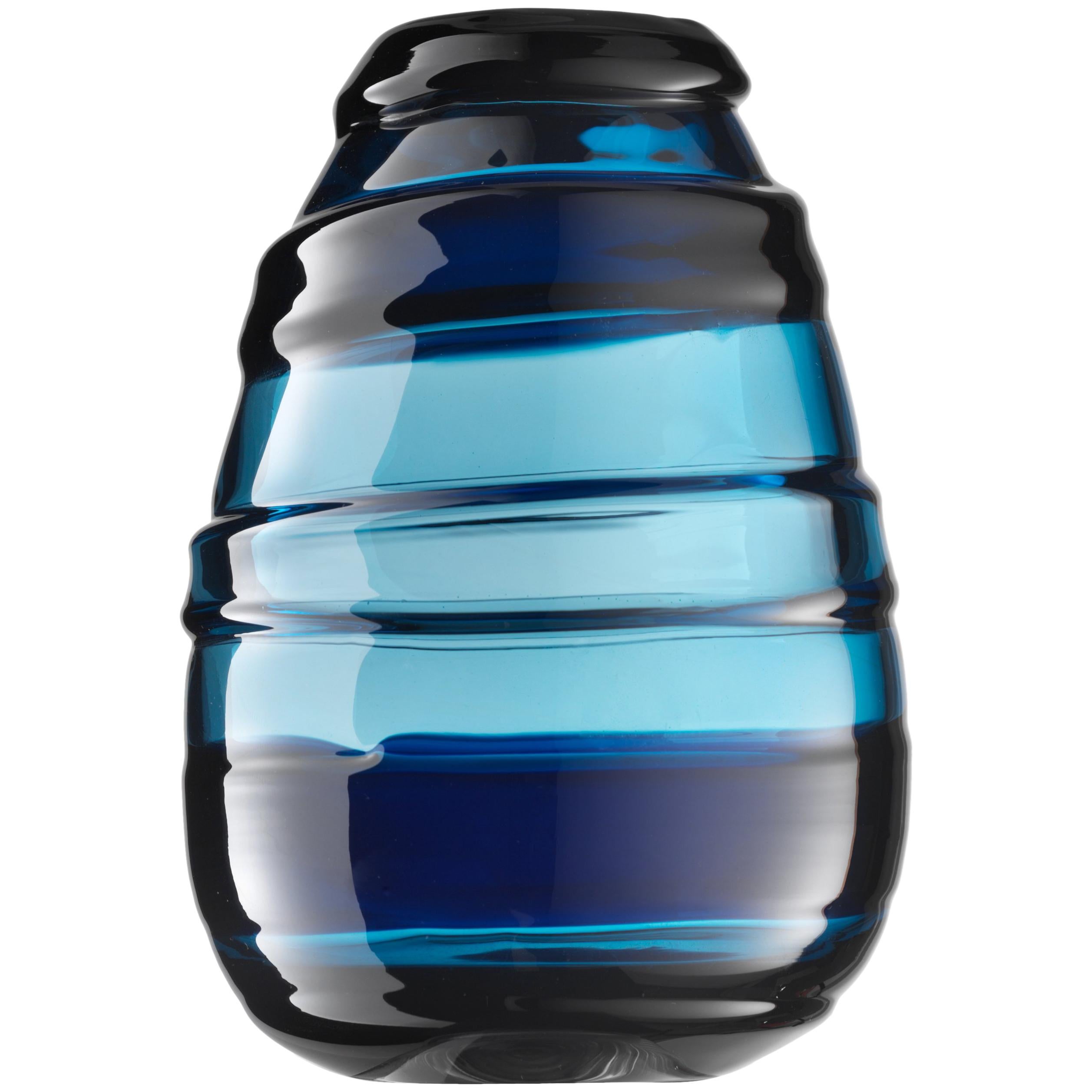 Salviati Medium Sassi Vase in Blue by Luciano Gaspari For Sale