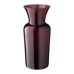 Salviati Medium Sword Lily Profili Vase in Aubergine by Anna Gili