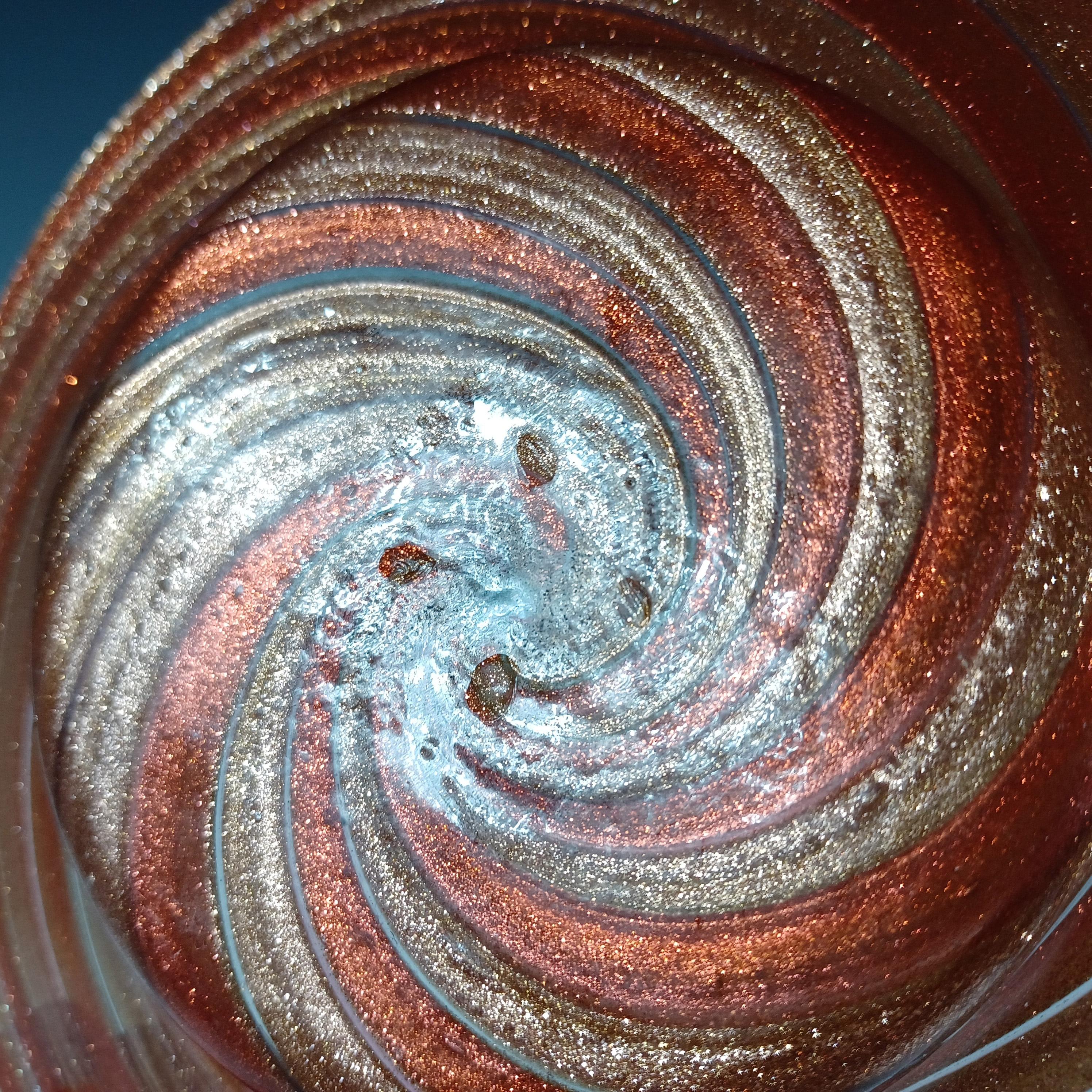 Salviati Murano Cuivre Aventurine Verre Vintage Assiette/plat en vente 2