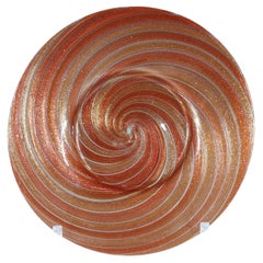 Salviati Murano Copper Aventurine Vintage Glass Plate/Dish