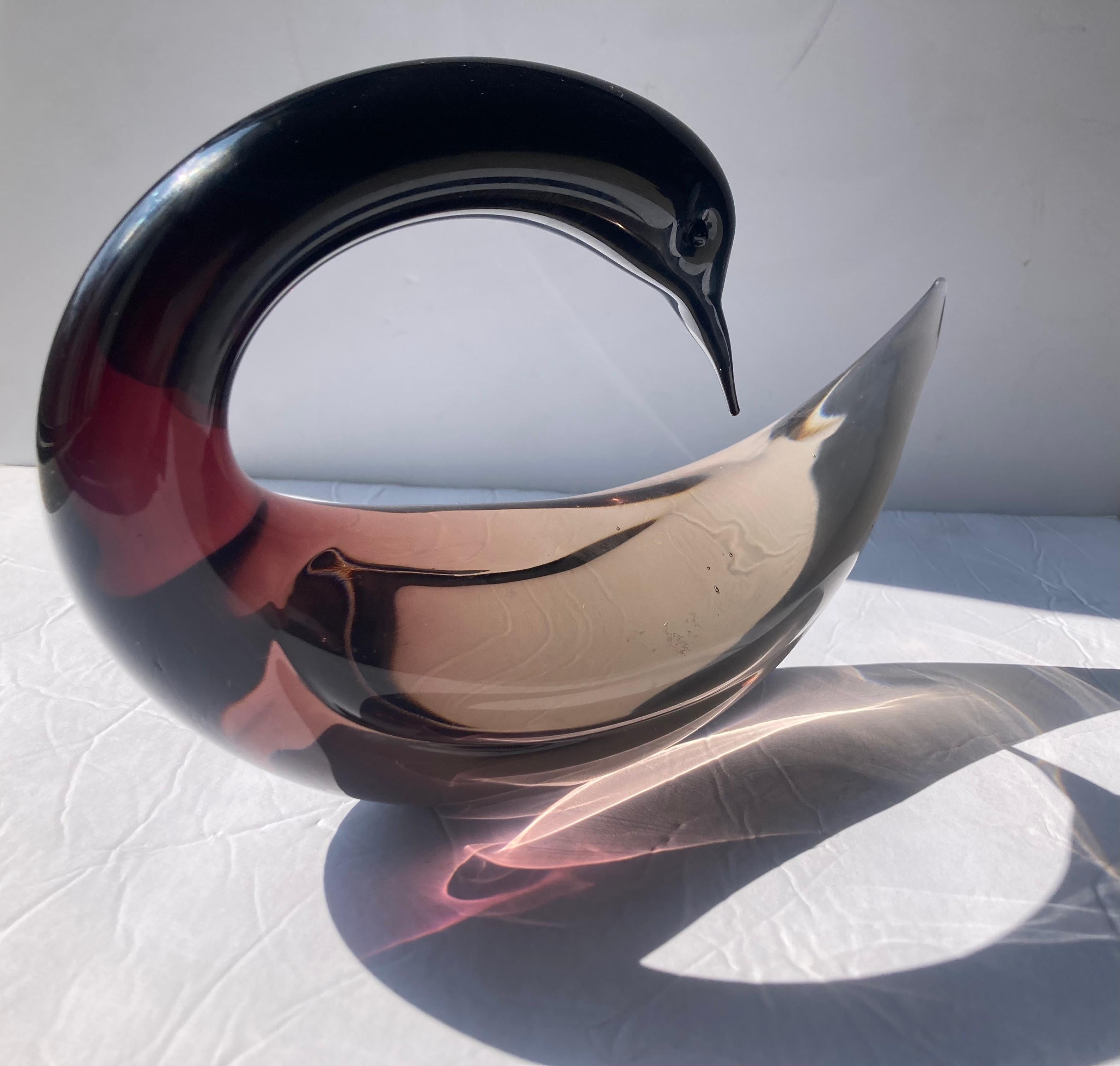 Italian Salviati Murano Glass Bird Attb to Luciano Gaspari  For Sale
