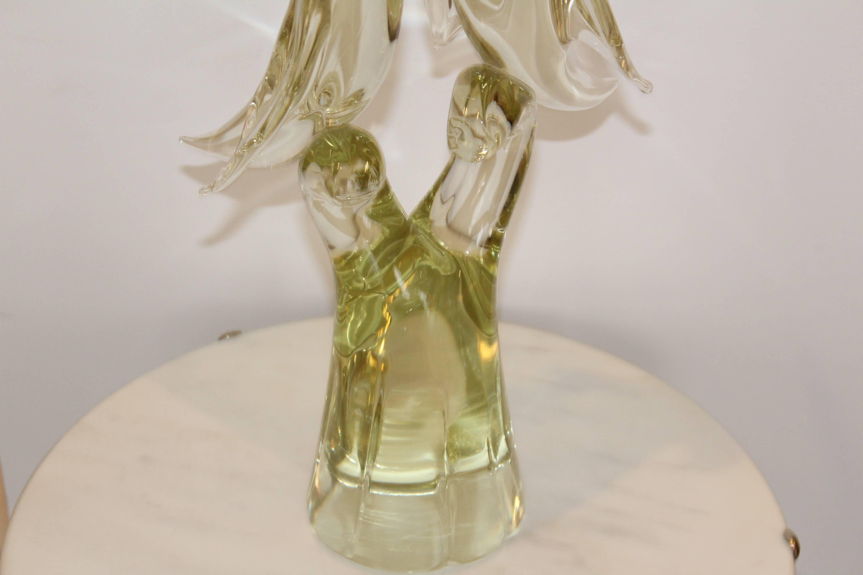 Italian Salviati Murano Glass Bird Sculpture
