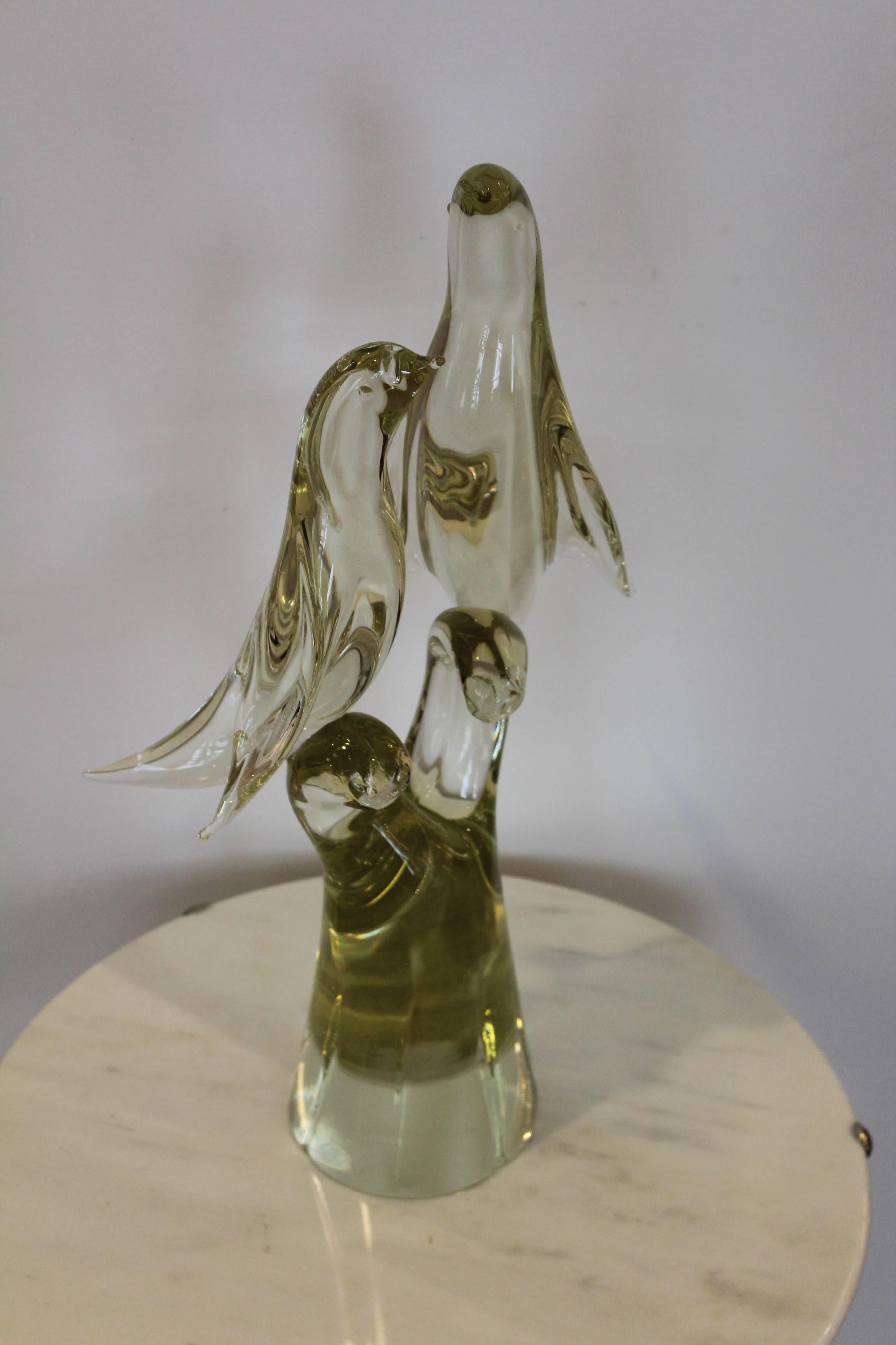 20th Century Salviati Murano Glass Bird Sculpture
