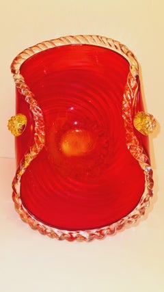 Salviati Murano Glass Bowl with Gold Leaf