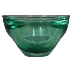 Salviati Murano Green Glass Cachepots, 1970