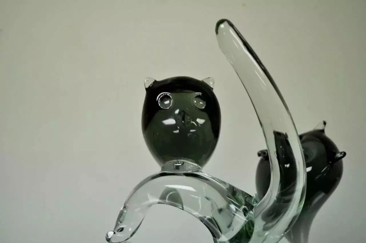 Salviati Murano Italian Modernist Perched Owl on Tree Art Glass Sculpture im Angebot 3