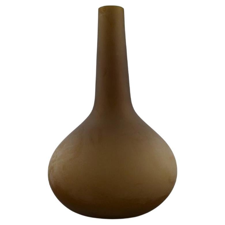 Große tropfenförmige Vase aus Mouth-Blown-Kunstglas von Salviati, Murano