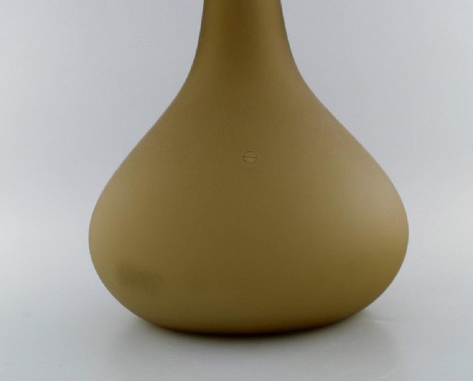 Contemporary Salviati, Murano, Large Teardrop-Shaped Vase in Smoky Mouth-Blown Art Glass For Sale