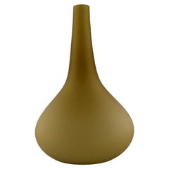 Salviati, Murano, Large Teardrop-Shaped Vase in Smoky Mouth-Blown Art Glass