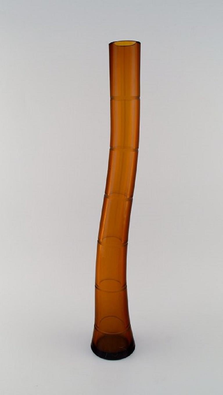 Große Vase aus mundgeblasenem Kunstglas von Salviati, Murano, datiert 2005 (Italienisch) im Angebot