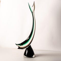 Salviati Murano Sommerso Art Glass Fish (poisson)