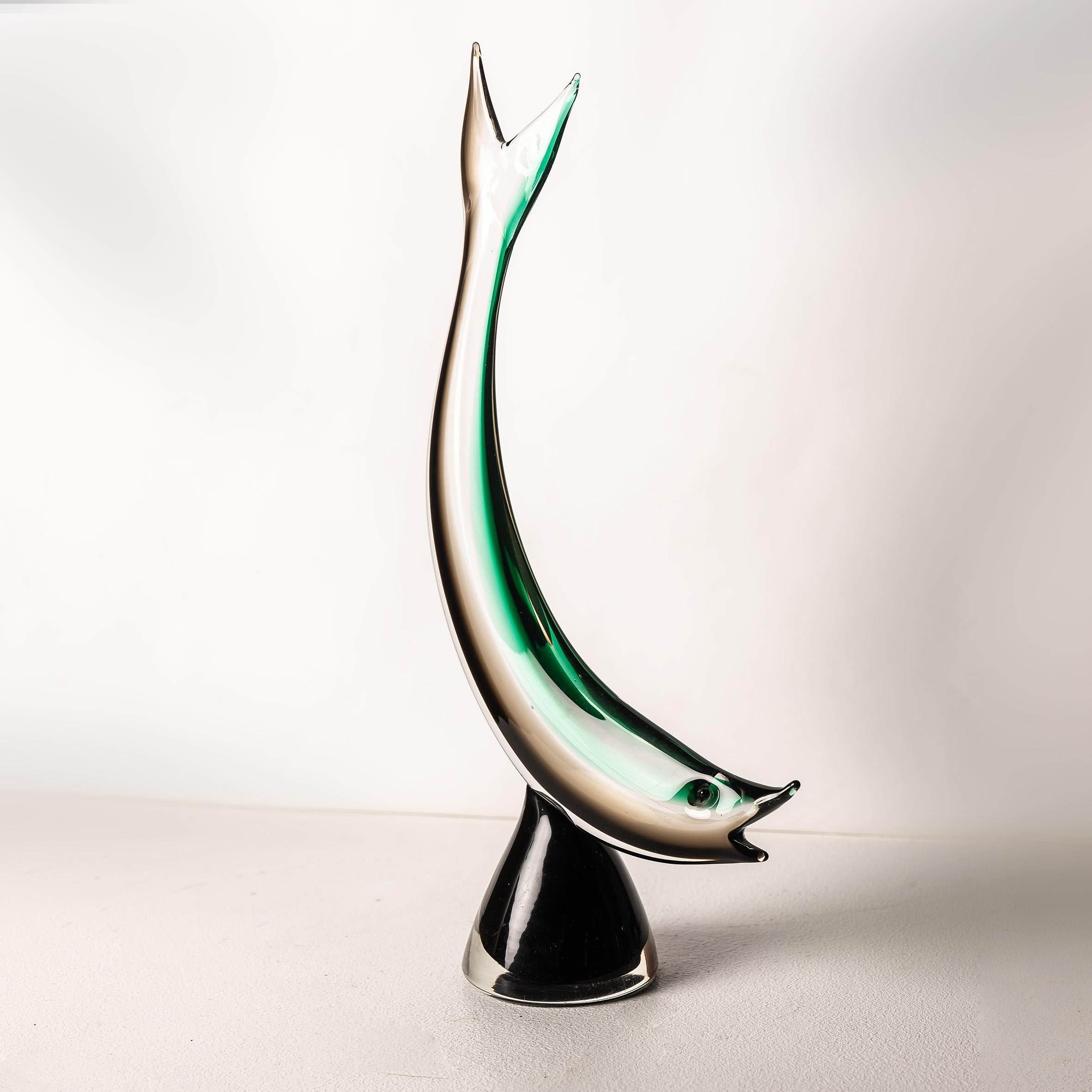 Salviati Murano Sommerso Art Glass Pez Italiano en venta