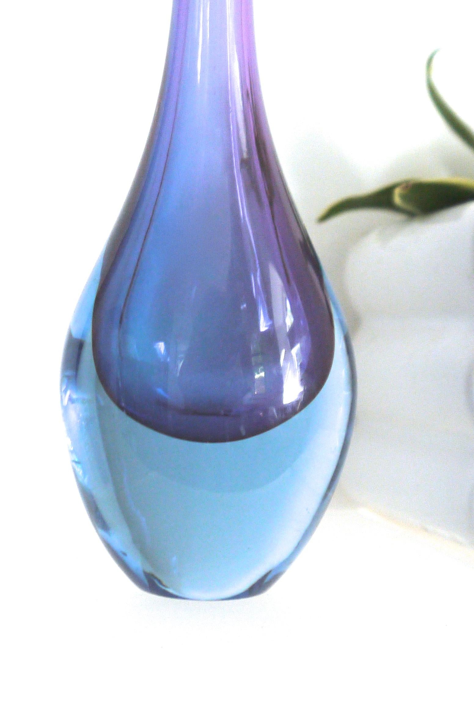 Mid-Century Modern Salviati Murano Sommerso Glass Teardrop, Mid-1960s For Sale