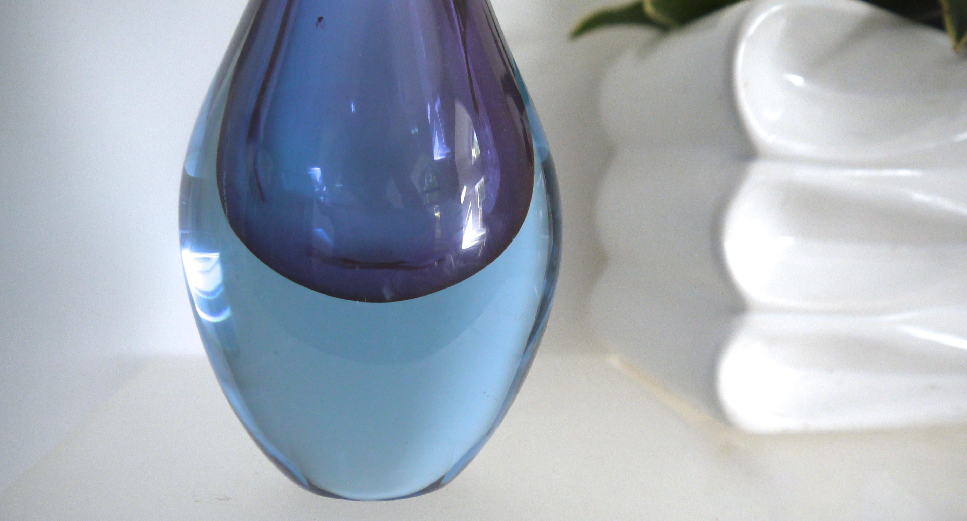 Italian Salviati Murano Sommerso Glass Teardrop, Mid-1960s For Sale