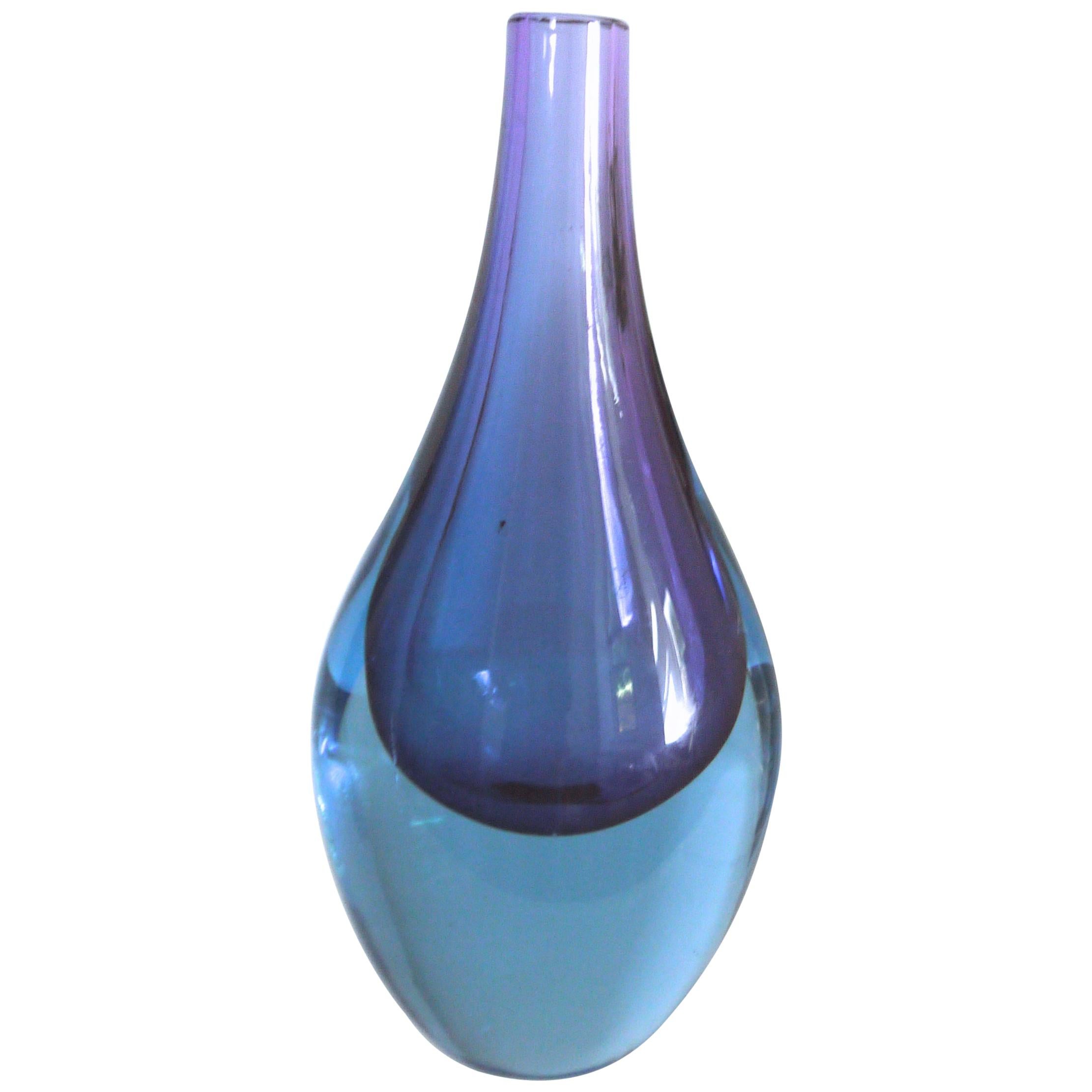 Salviati Murano Sommerso Glass Teardrop, Mid-1960s For Sale