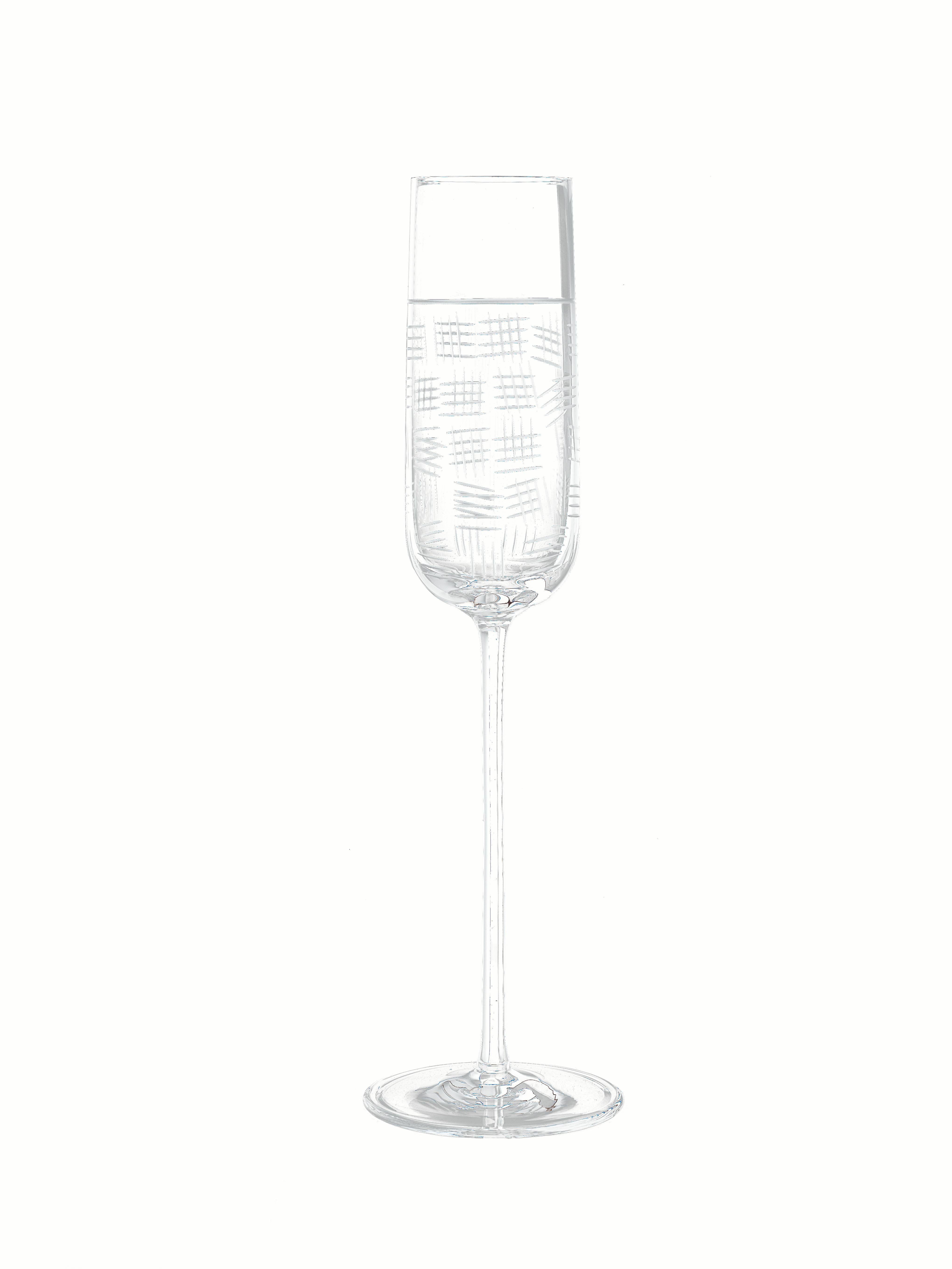 Contemporary Salviati Nove Set of 6 Flute Assorted Glasses