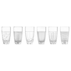 Salviati Nove Set of 6 Tall Drink Assorted Glasses