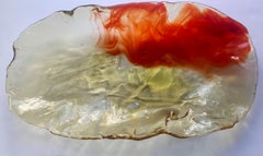 Salviati platter/Centerpiece abstract  Murano glass by Luciano Gaspari .