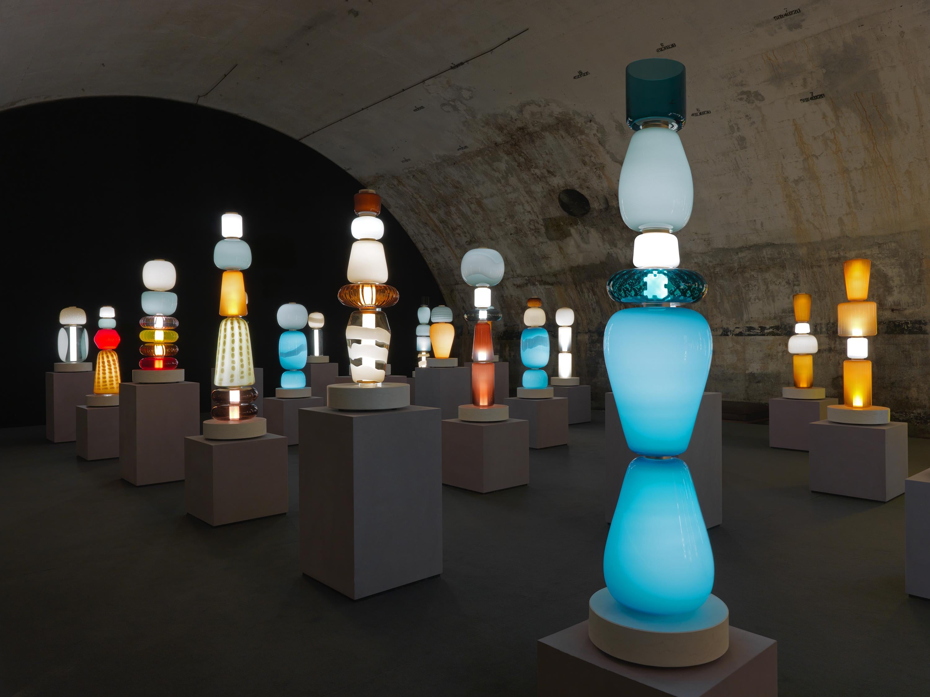 Modern Salviati Pyrae 1 Floor Lamp in Blown Glass by Luca Nichetto & Ben Gorham For Sale