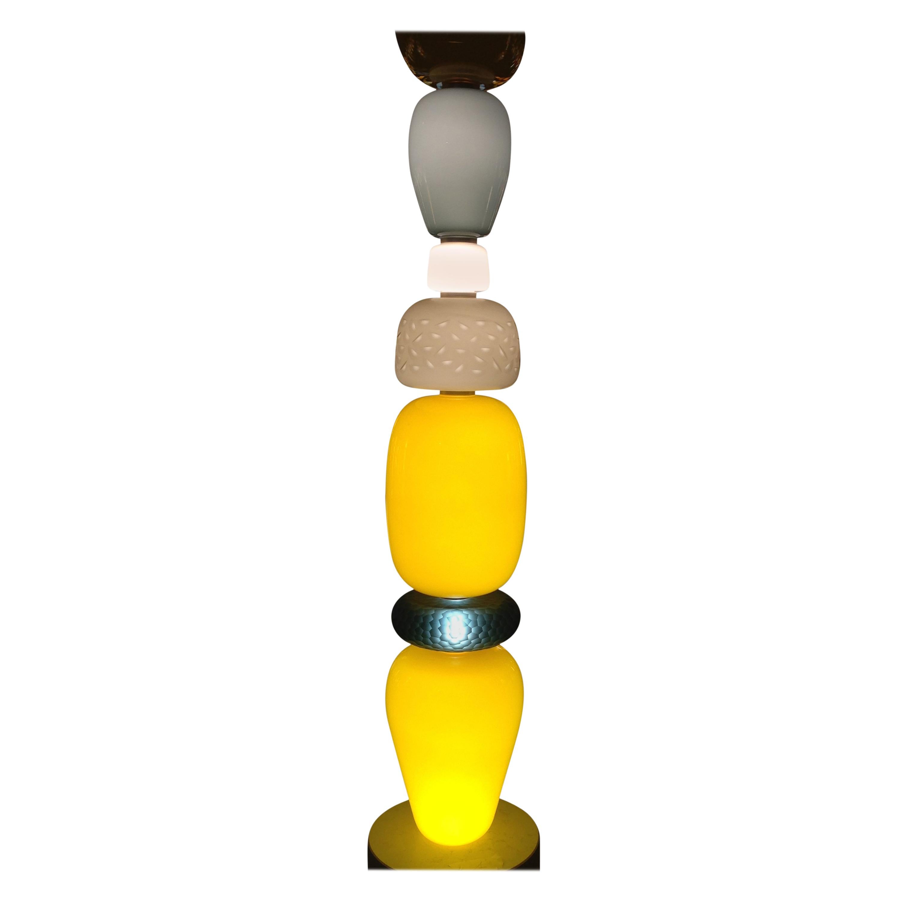 Salviati Pyrae 1 Floor Lamp in Blown Glass by Luca Nichetto & Ben Gorham For Sale