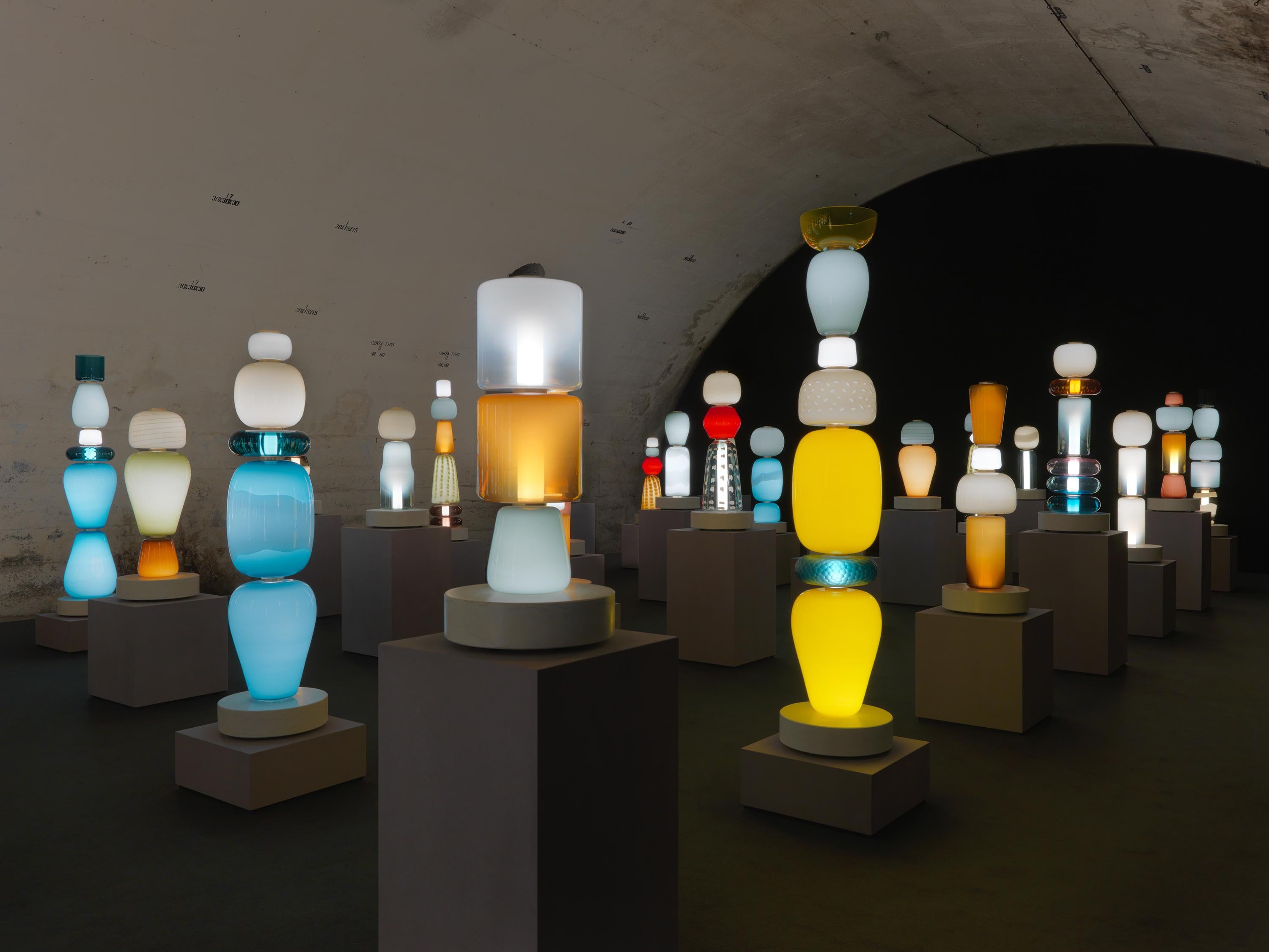 Modern Salviati Pyrae 22 Floor Lamp in Blown Glass by Luca Nichetto & Ben Gorham For Sale