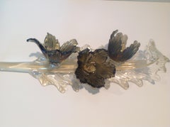 Salviati Signed Murano Art Glass Flower Sculpture