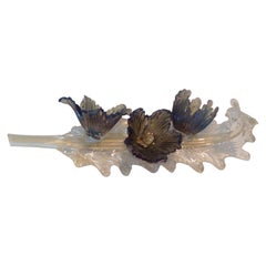 Salviati Signed Murano Art Glass Flower Sculpture Salviati Signed Murano Art Glass Flower Sculpture