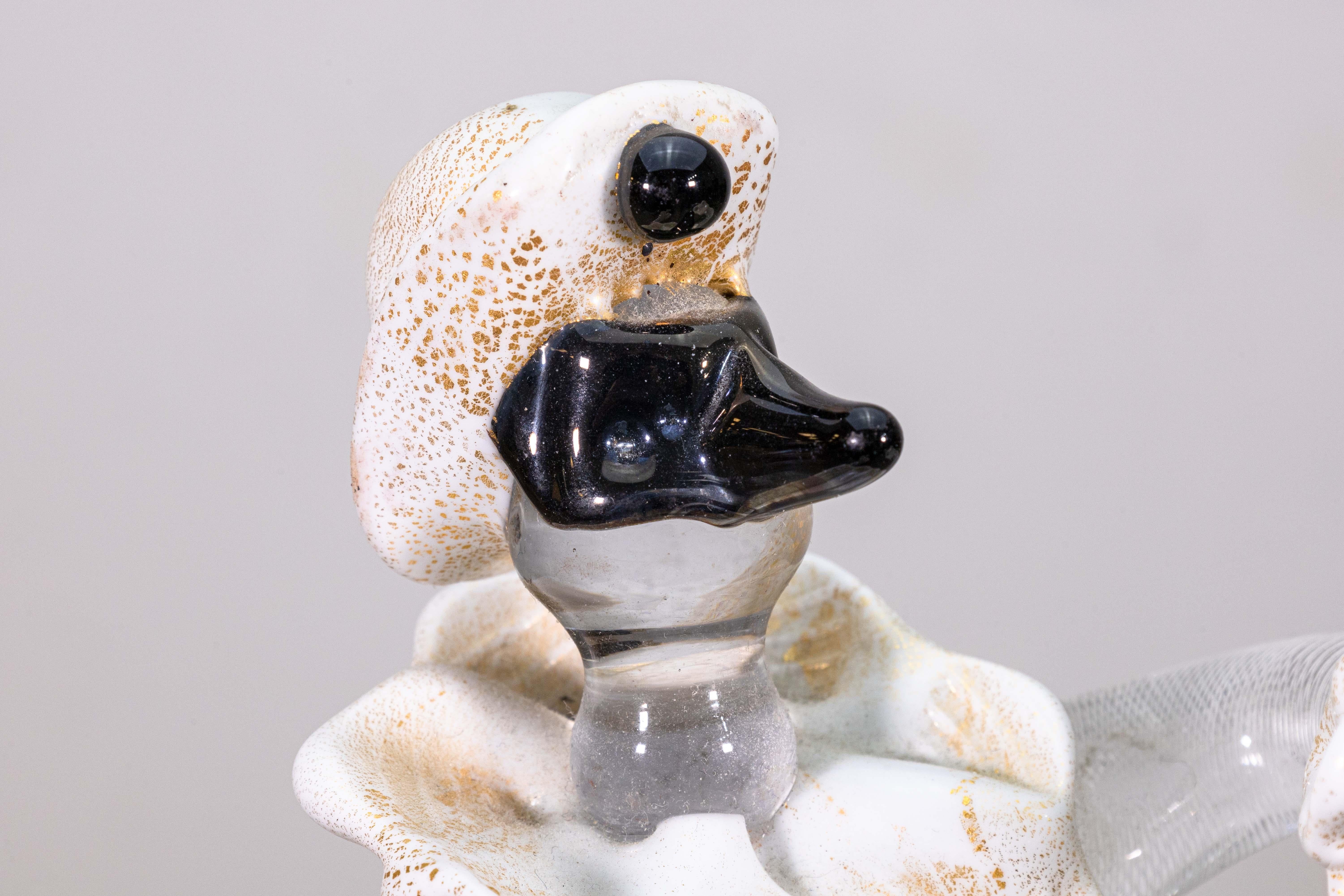Salviati Escultura de sobremesa en cristal de Murano firmada Arlequín Bufón Payaso Italiano en venta